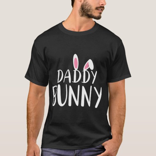パパBunnyイースター妊娠ママのマッチングカップル Tシャツ (正面)