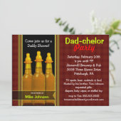パパchelorのパーティー-お父さんのベビーシャワー招待状 招待状 (スタンド正面)