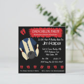 パパchelorのボーリングのパーティの招待状 招待状 (スタンド正面)