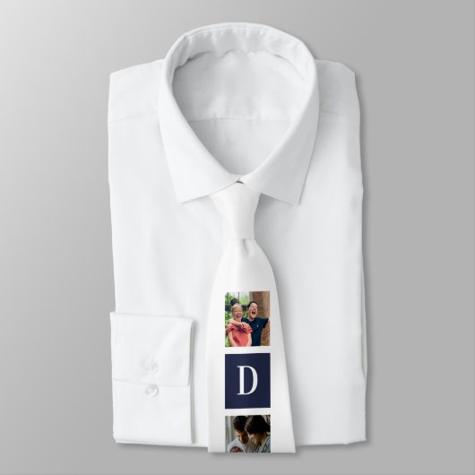パパColorblock 4枚のフォトコラージュパーソナライズされた ネクタイ (タイ)