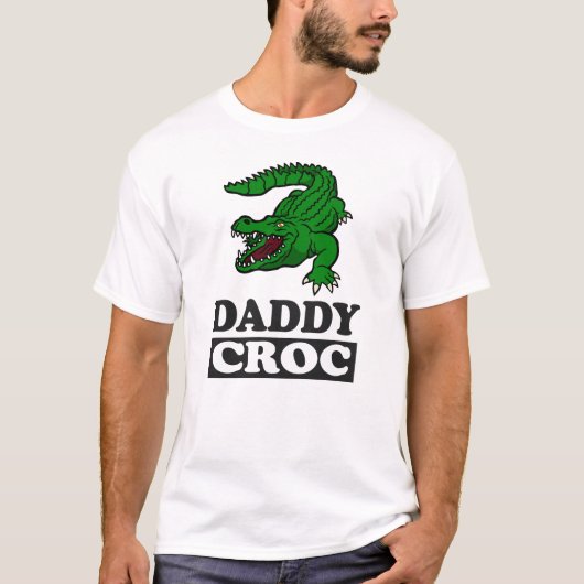 パパCrocodile Tシャツ動物パパ父ギフト Tシャツ (正面)