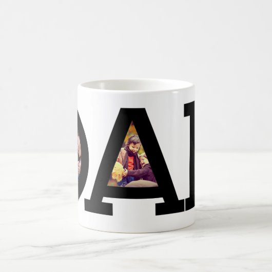 パパD A d父の日の写真 コーヒーマグカップ (中央)