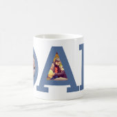 パパD A D Blue Father's Day写真 コーヒーマグカップ (中央)