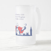 パパen Sagrada Família フロストグラスビールジョッキ (正面右)