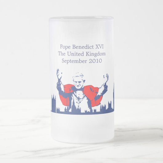 パパen Sagrada Família フロストグラスビールジョッキ (中央)