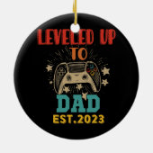 パパEst 2023ゲーマーおもしろいまで平準化 セラミックオーナメント (裏面)