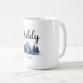 パパEst 2023、ママとパパマグカップ、親マグカップ コーヒーマグカップ (正面右)