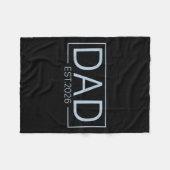 パパEst 2026に昇格して新しいDaddy BoyベビーAn フリースブランケット (正面(横))