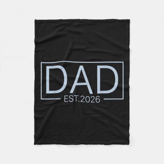 パパEst 2026に昇格して新しいDaddy BoyベビーAn フリースブランケット (正面)