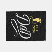 パパEst 2026 – 初めての父ベビーシャワー フリースブランケット (正面(横))