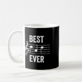 パパEver Music Notes Faters おもしろい Day Gift コーヒーマグカップ (左)