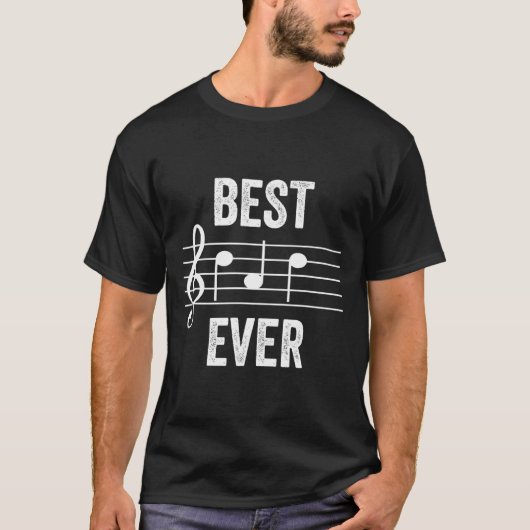パパEver Music Notes Faters おもしろい Day Gift Tシャツ (正面)