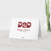 パパI愛かわいいキューピッドのタイポグラフィのバレンタイン シーズンカード (裏面)