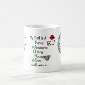 パパI愛月およびバックの父の日への コーヒーマグカップ (中央)