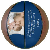 パパI Love You詩 – カスタム写真装飾 バスケットボール (縦)