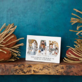 パパI Love You 3 Photo Collageスクリプトハート フォトプラーク (側面)