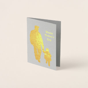 パパ'n'キドドシルエット3父の日用カード 箔カード