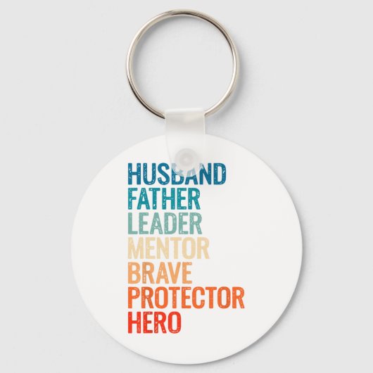 パパS男性へヴィンテージ夫レトロダディーファーザー キーホルダー (正面)