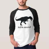 パパsaurusの長袖のTシャツ Tシャツ (正面)