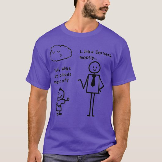 パパUni Linu Serverで作成されたクラウドとは Tシャツ (正面)