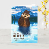 パパYou are Otterly Gratfic Woodland誕生日車 カード (黄色い花)