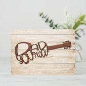 パパYou Rock Father's Day Wood Carved Guitar (スタンド正面)