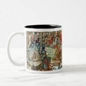 パビアの戦い。 チャールズの前進V ツートーンマグカップ (左)