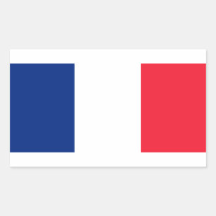 パビリオン・ド・ラ・フランス国旗 長方形シール