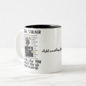 パピおもしろいーの個人的なストーカー後を追ー ツートーンマグカップ (正面左)