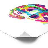 パピおもしろいーカラフル – 背景色の選択 フォトプリント (角)