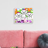 パピおもしろいーズ キャンバスプリント (インサイチュ (リビング))