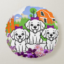 パピおもしろいーズ ラウンドクッション