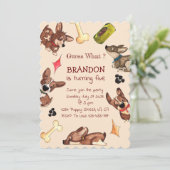 パピおもしろいー子供の誕生日招待状 招待状 (スタンド正面)