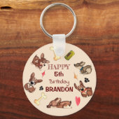 パピおもしろいー子供の誕生日 キーホルダー (正面)