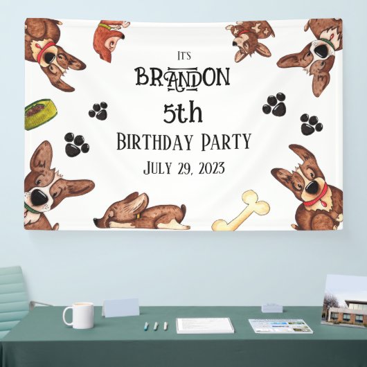 パピおもしろいー子供の誕生日 横断幕 (トレードショー)