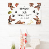 パピおもしろいー子供の誕生日 横断幕 (インサイチュ)