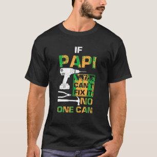 パピもしーは修正できない誰もおもしろいパパ父 Tシャツ