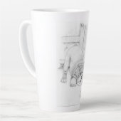 パピよくはしゃぐー カフェラテマグ (左アングル)