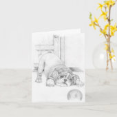 パピよくはしゃぐー カード (黄色い花)