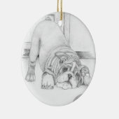 パピよくはしゃぐー セラミックオーナメント (右)