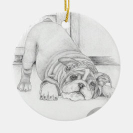 パピよくはしゃぐー セラミックオーナメント