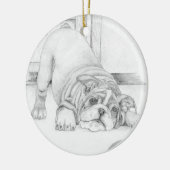 パピよくはしゃぐー セラミックオーナメント (左)