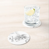 パピよくはしゃぐー ラウンドペーパーコースター (インサイチュ)