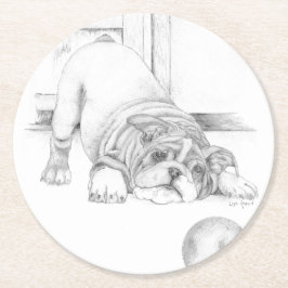 パピよくはしゃぐー ラウンドペーパーコースター