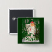 パピアマッシュホワイトコートサンタホリデーアイテム 缶バッジ (正面&裏面)