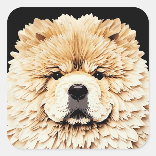 パピアミラージクリームチャウ スクエアシール (正面)