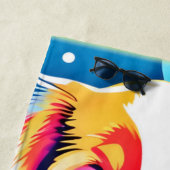 パピインブルーコートデザイン ビーチタオル (インサイチュ)