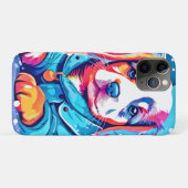 パピインブルーコートデザイン Case-Mate iPhoneケース (裏面(横))