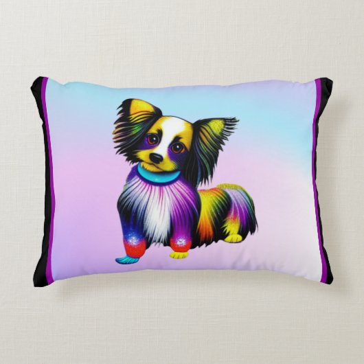 パピオンアポップ・アートのートパステル アクセントクッション (正面)