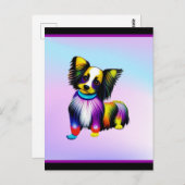 パピオンアポップ・アートのートパステル ポストカード (正面/裏面)